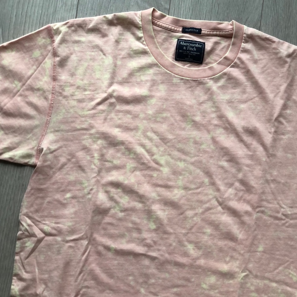 Abercrombie Tie Dye Oversized Washed Light Pink